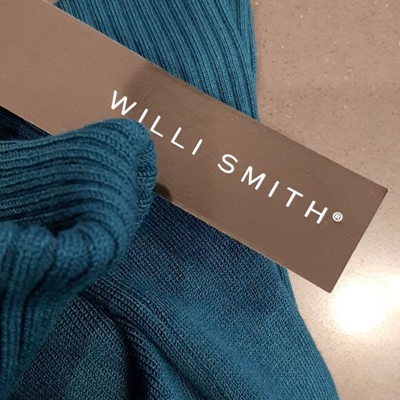 Willi Smith Caribbean Blue Cowl Neck Sweater - Picture 4 of 11